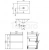 CERSANIT - Set B892 MODUO 50 antracytowy (szafka + umywalka)  S801-482